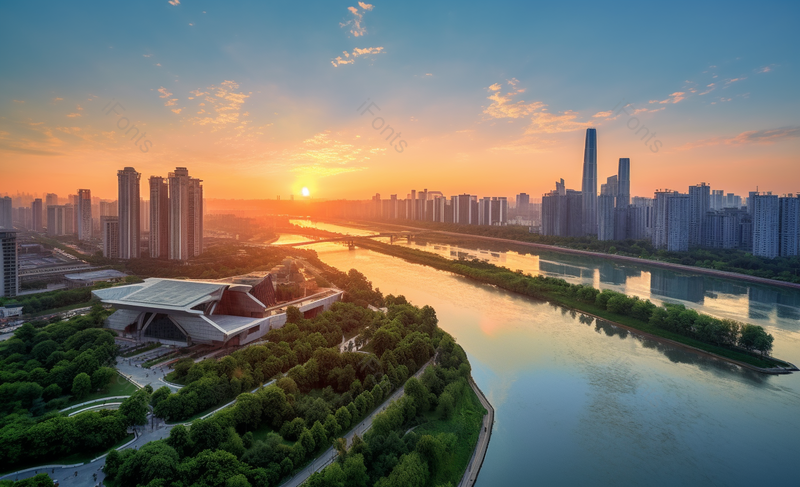 武汉城市风景琴台剧院,高清,摄影图,摄影图片,图片大全,摄影图免费下载